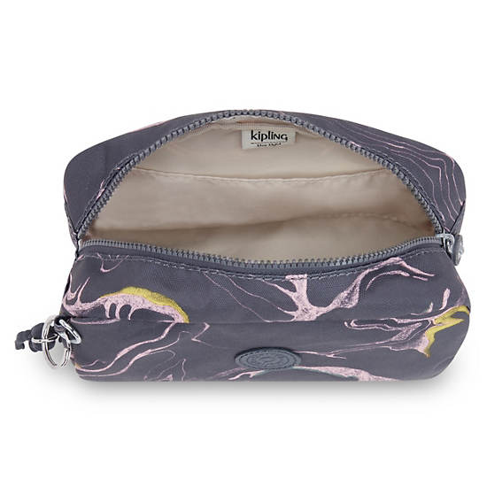 Kipling Gleam Printed Pouch Tassen Zilver | België 1075GS